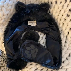 Spirithoods Black Cat Satin Spirithood NWOT